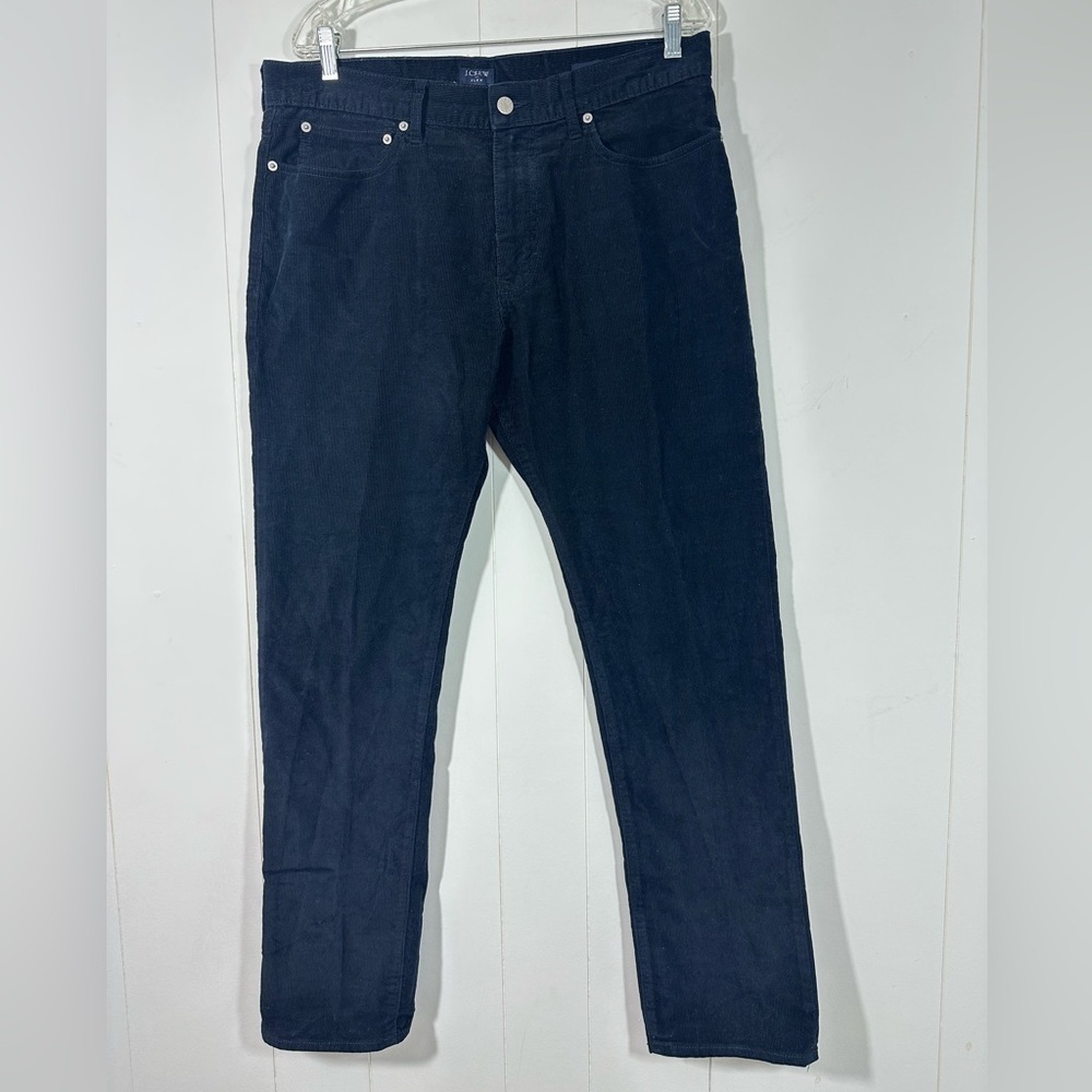 J Crew Flex Men’s Size 34x32 Dark Navy Stretch Straight Corduroy Pants